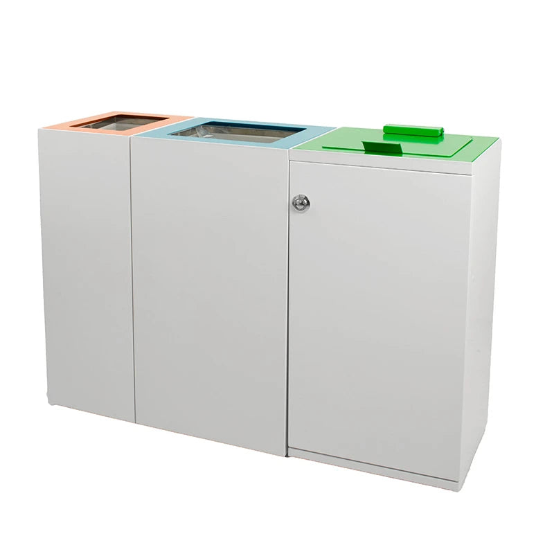 V-Part Modulärer Abfalleimer mit Tür und Sackhalter 90L