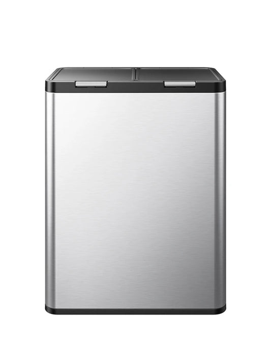 Essential Touch Recycler 2 Waste Bin 30+30 litre, EKO - matt stainless steel