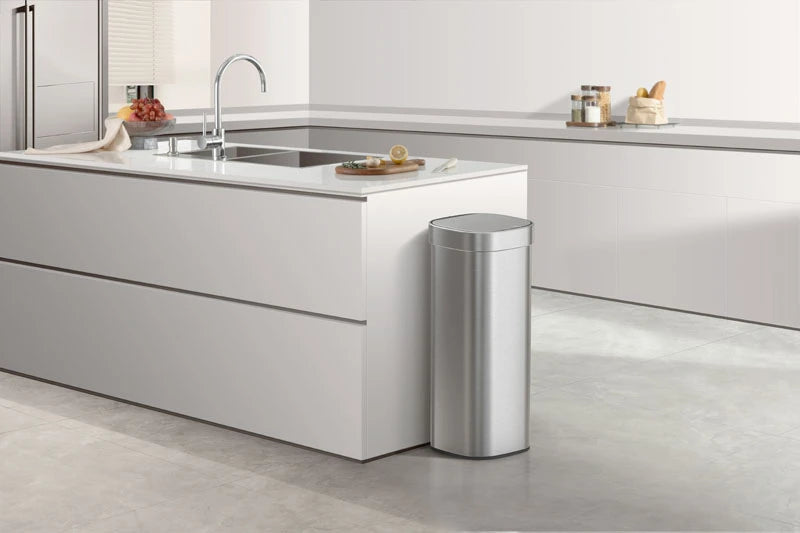 Loft Touch Top Bin 40 litre, EKO - matt stainless steel