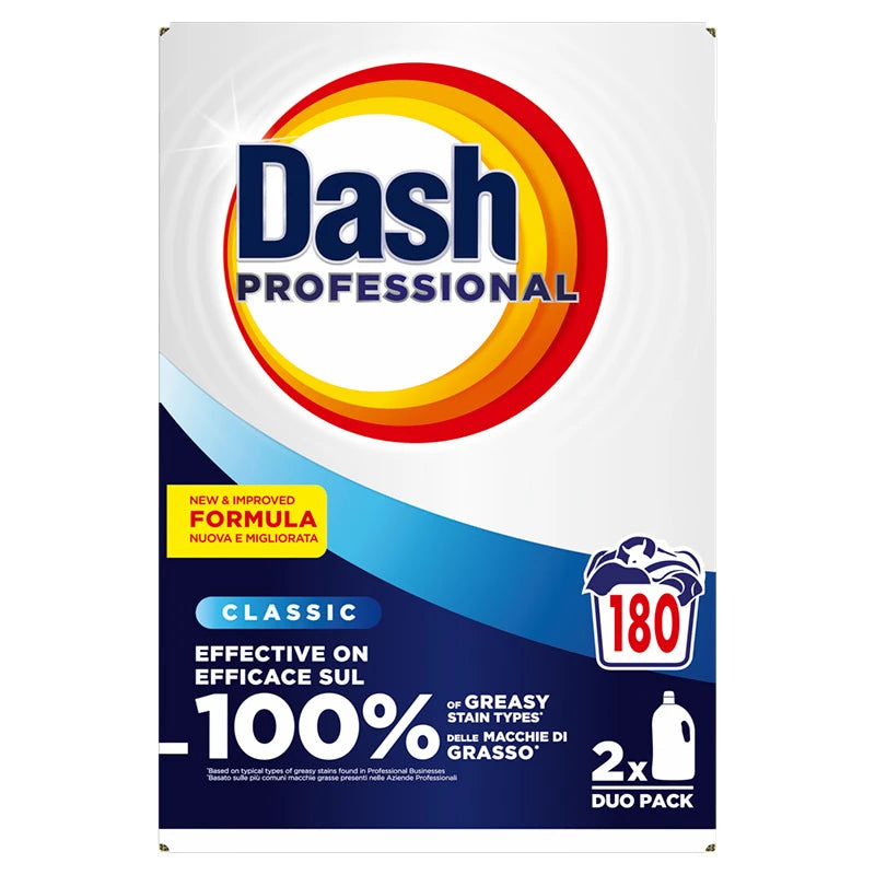 DASH PROFESSIONAL Vloeibaar Wasmiddel Regular 180sc 2x4,05L