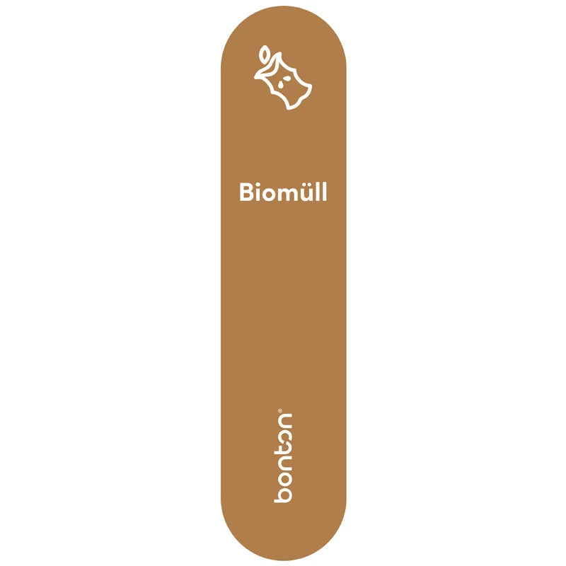 Original Deksel Sticker Biomüll DE, Bonton - bruin