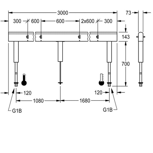DELABIE AQFU0233 - 3000 mm