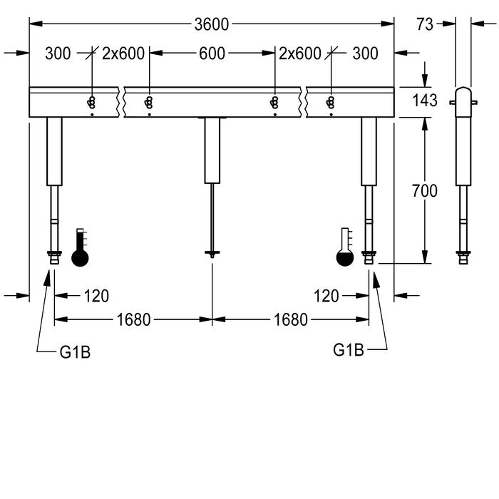 DELABIE AQFU0234 - 3600 mm