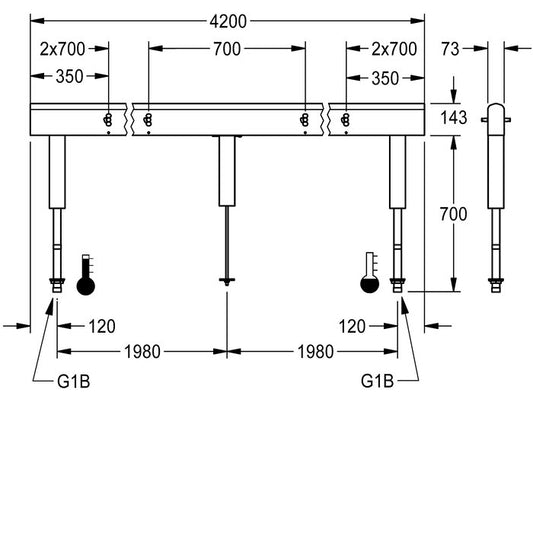 DELABIE AQFU0239 - 4200 mm