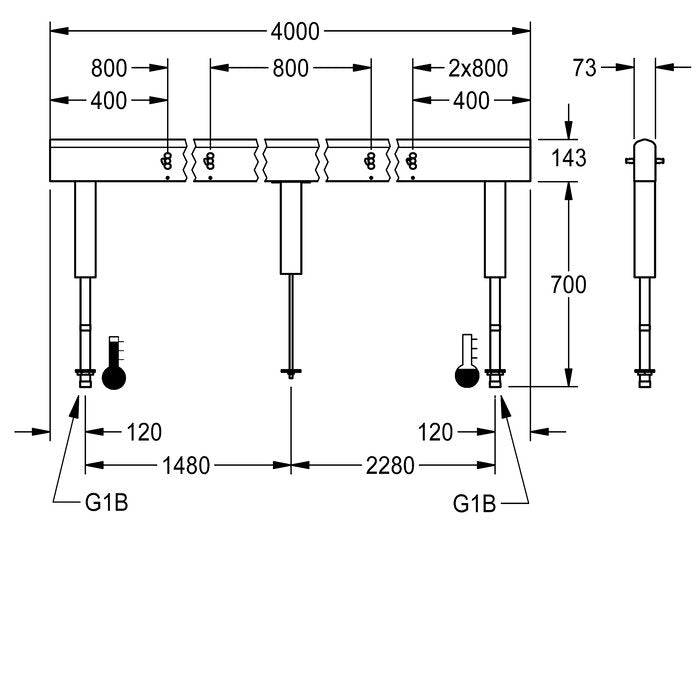 DELABIE AQFU0243 - 4000 mm