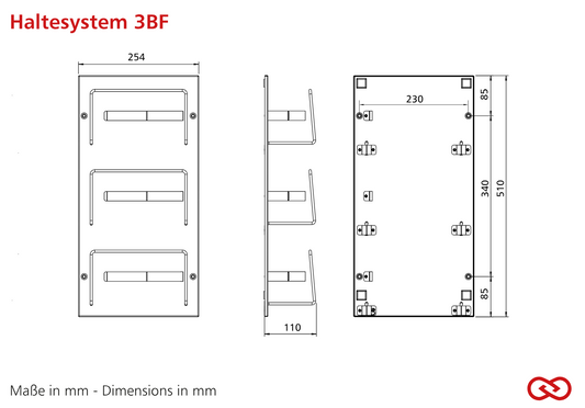 INGO-MAN 3BF wall bracket for 3 boxes of disposable gloves