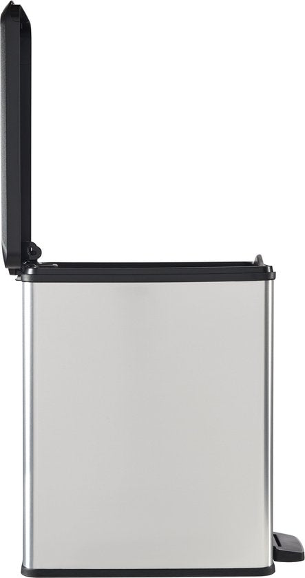 Curver Decobin Slim Mülleimer – 25L – Metallic