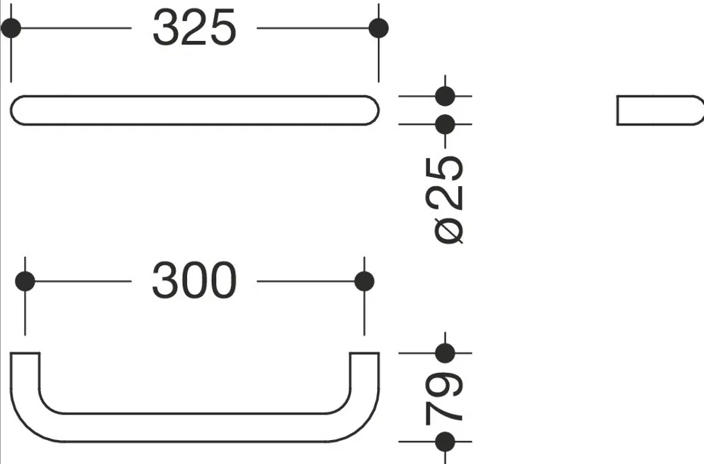 HEWI 480.36.00070 BZ - 300 mm