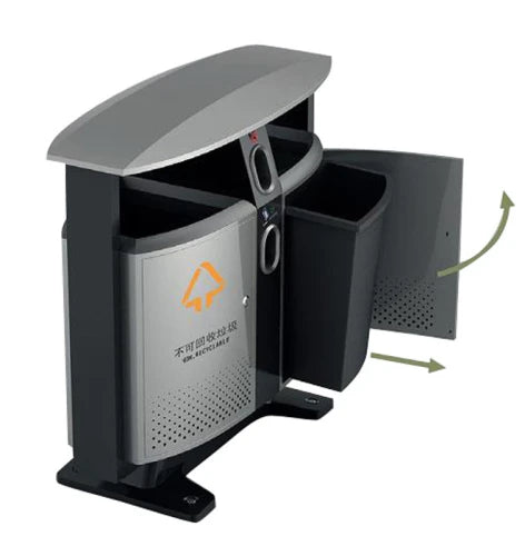 V-Part Außenmülleimer Mülltrennung-Batterien