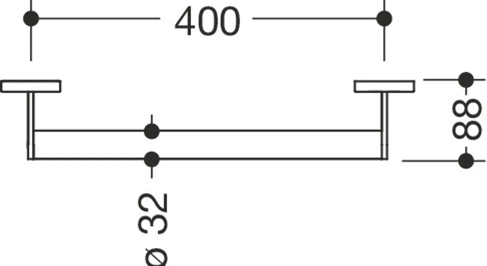 HEWI 900.36.00170 DP - 400 mm