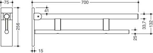 HEWI 900.50.159XA - 700 mm