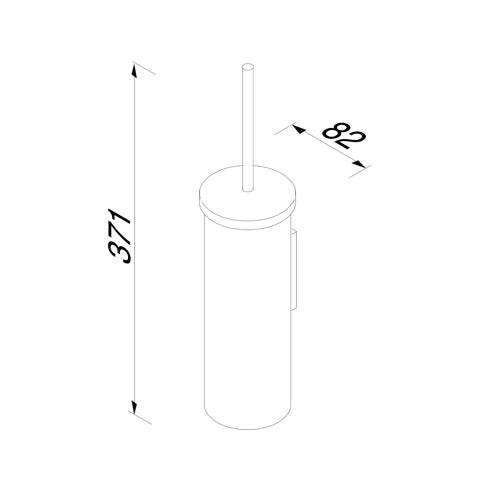 GEESA 916511-05 NEMOX STAINLESS STEEL toilet brush holder
