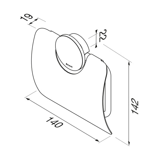 GEESA 917208-05 OPAL BRUSHED STAINLESS STEEL toilet roll holder