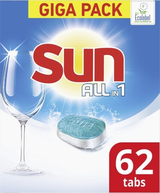 OUTLET Sun all-in-1 dishwasher tablet eco 62 pcs