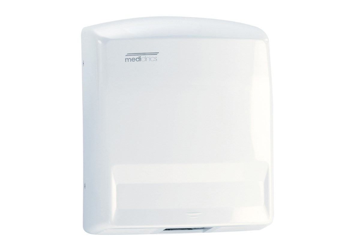 MEDICLINICS M88APLUS Juniorplus hand dryer with sensor and white ABS cover