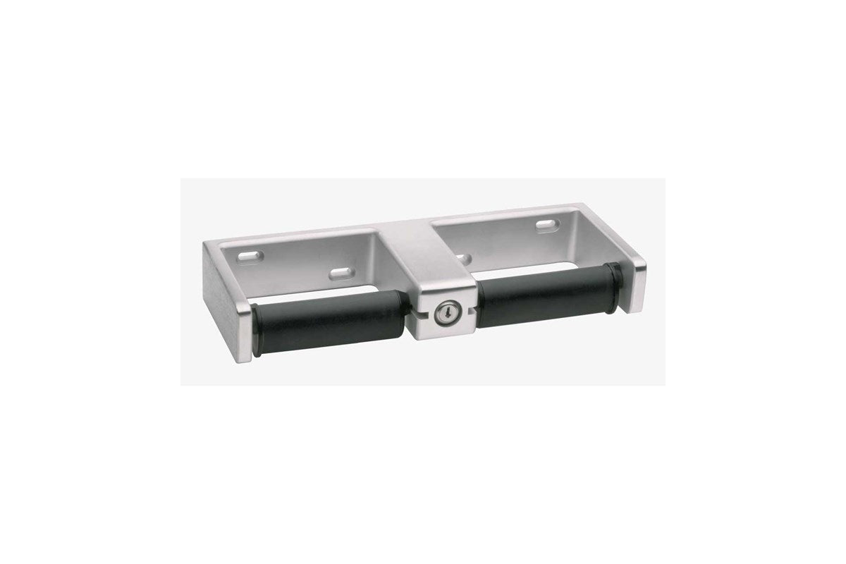 BOBRICK B-2746 Double Toilet Roll Holder, Rolls 3/4 Round
