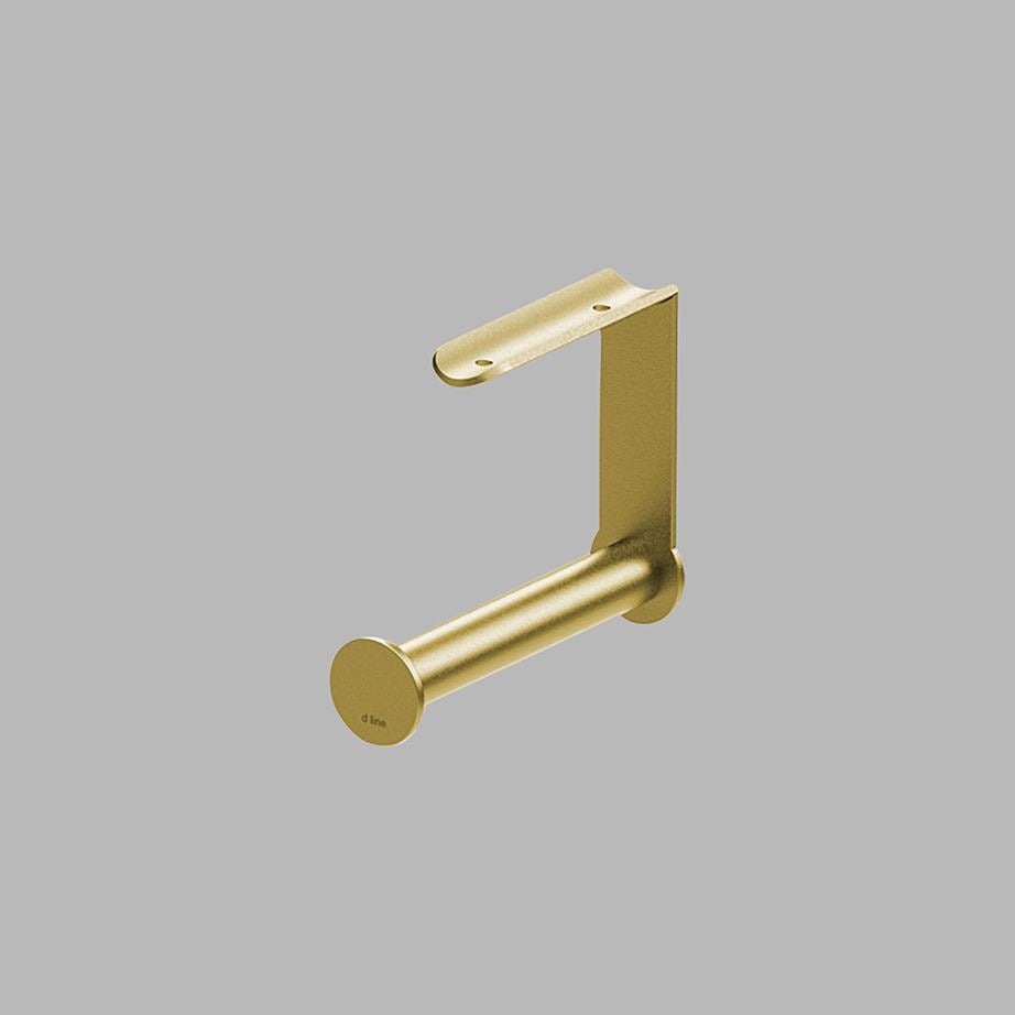 DLINE 147556P3007 toilet roll holder for fold-down toilet support PVD brass