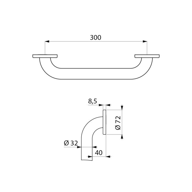 Delabie 35050W - 300 mm