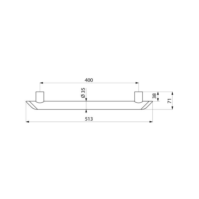 Delabie 511904BK - 400 mm