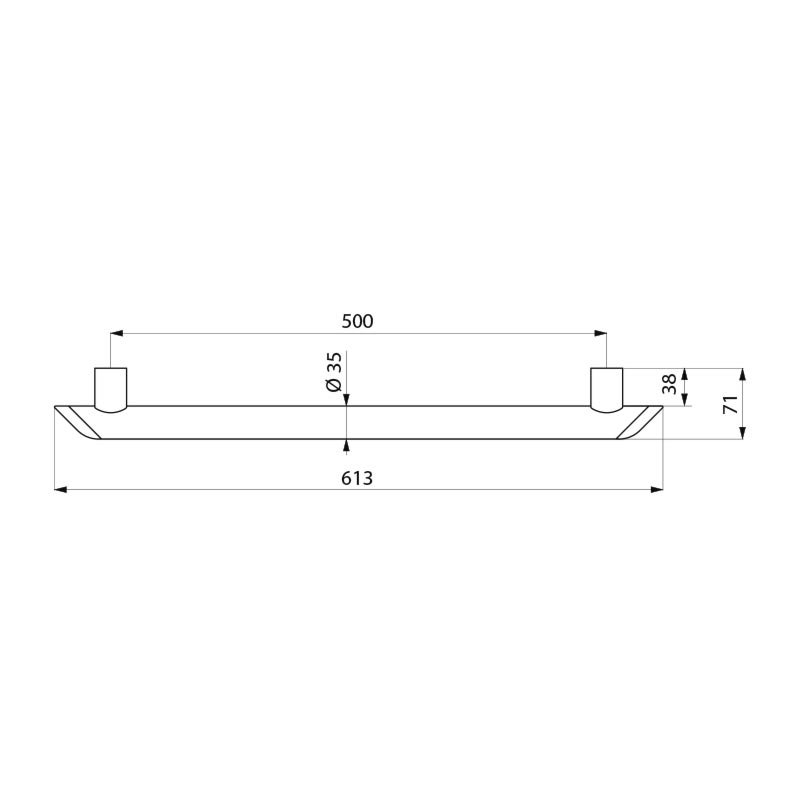 Delabie 511905BK - 500 mm