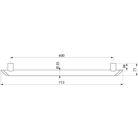 Delabie 511906BK - 600 mm