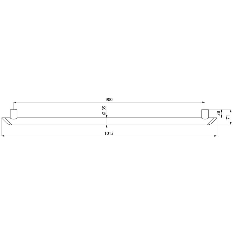 Delabie 511909BK - 900 mm