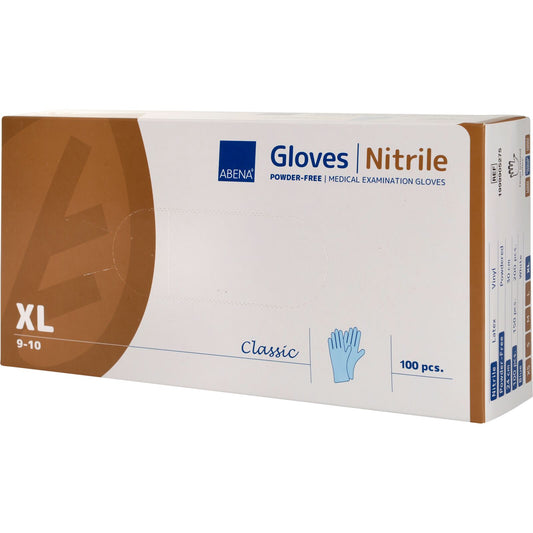 ABENA Nitrile gloves blue size XL 1 box of 100 pieces