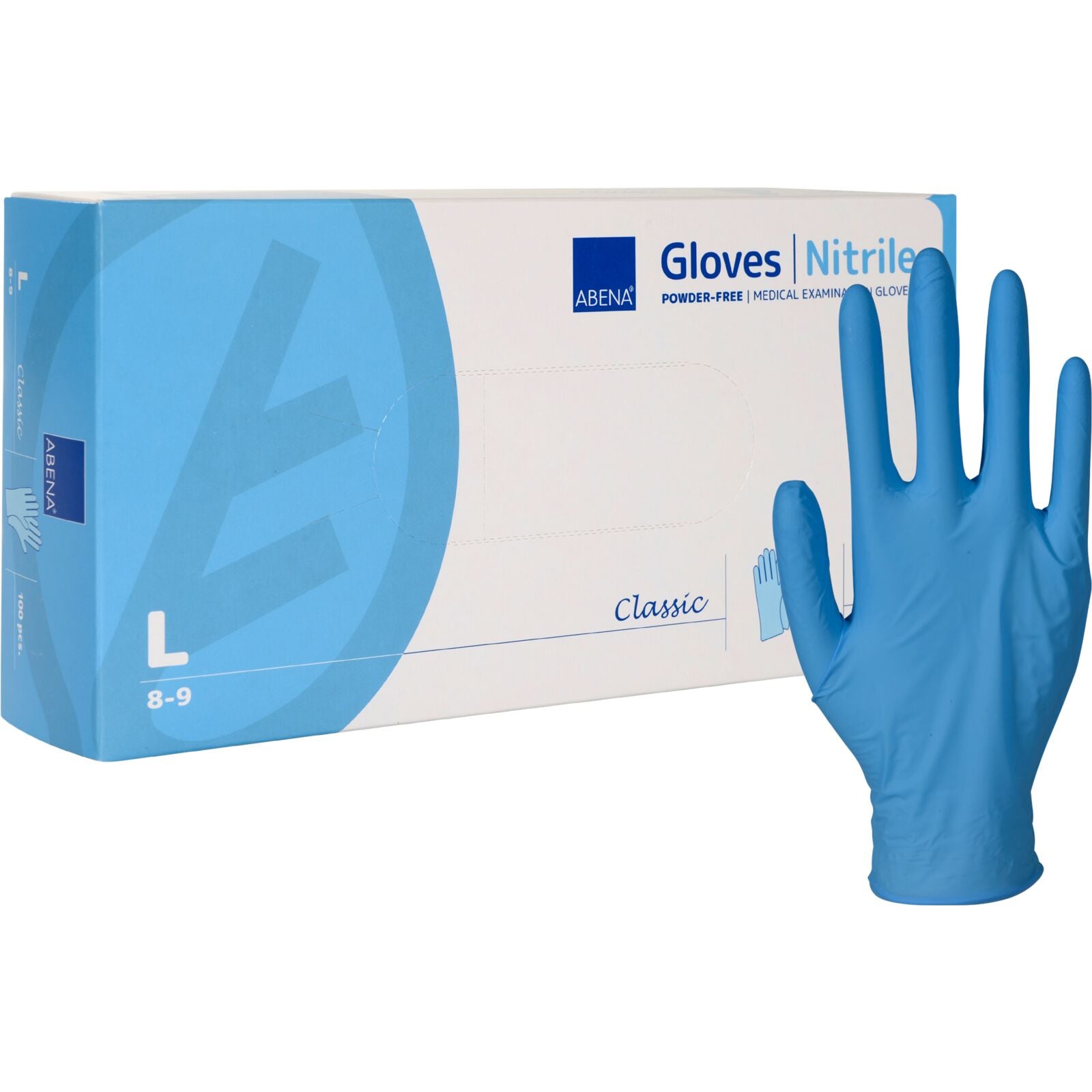 ABENA gloves Nitrile blue size L 3.5 gram 10 boxes of 100 pieces