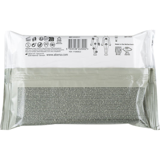 Abena Premium Wet Waschhandschuhe pflegende Waschlotion unparfümiert 30x8 Stück pro Karton
