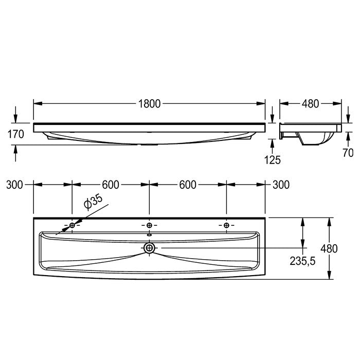 DELABIE SOLX1800T - 1800 mm