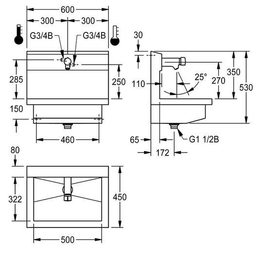 DELABIE PL6USM - 600 mm