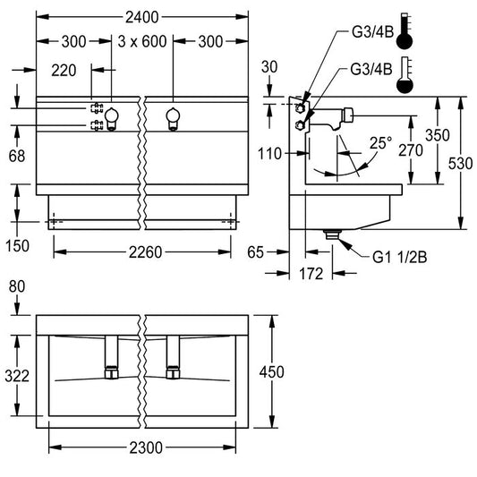 DELABIE PL24USM - 2400 mm