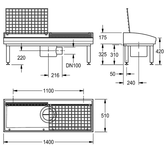 DELABIE SIRW721A - 1400 mm