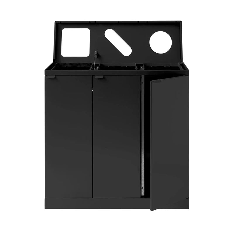 Bica Advanced 869 Waste Separation Unit 3x65 litres, Bica - black