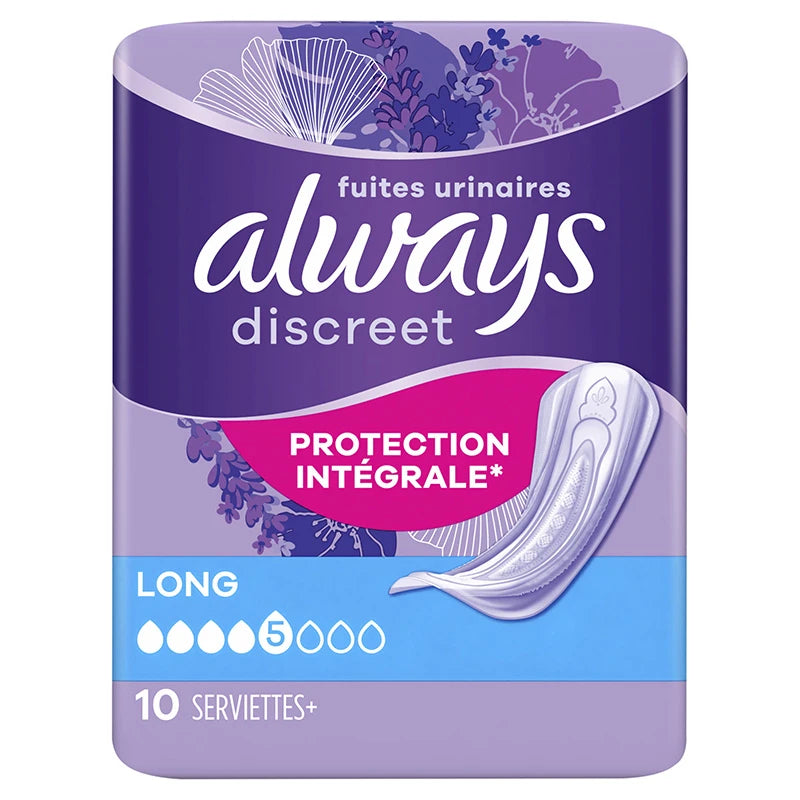 ALWAYS Discreet Long Verband Voor Urineverlies 4x10 stuks