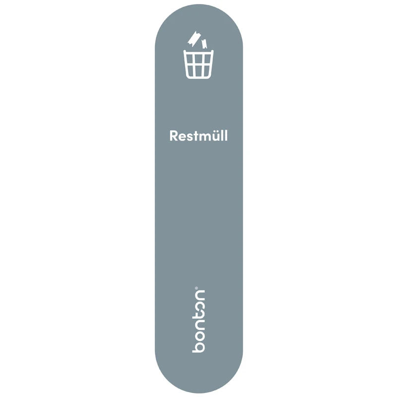 Original Deksel Sticker Restmüll DE, Bonton - grijs