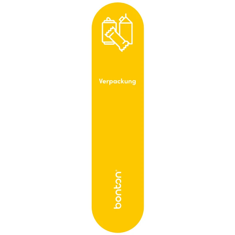 Original Deksel Sticker Verpackung DE, Bonton - geel