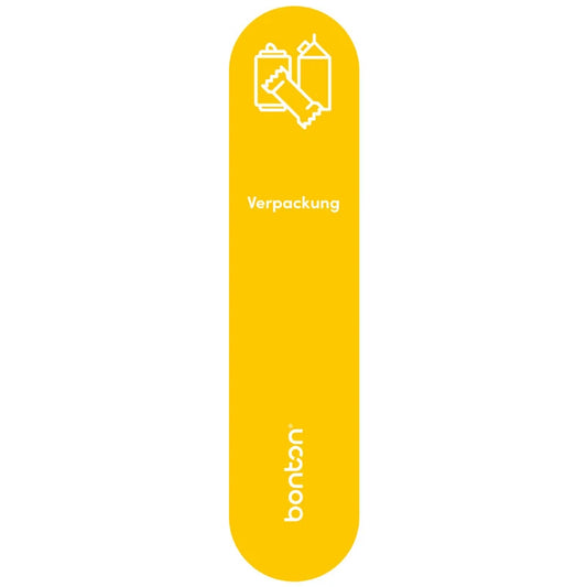 Adhesivo original para tapa embalaje DE, Bonton - amarillo