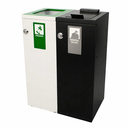 حاوية نفايات معيارية مع باب وحامل كيس - 60 لتر