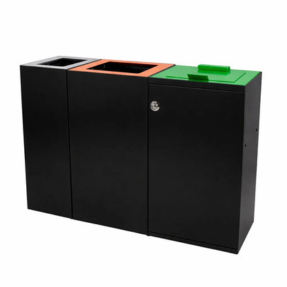 V-Part Modulaire afvalscheidingsunit 90 liter - mat zwart