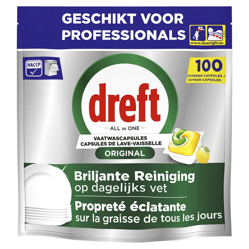 DREFT PROFESSIONAL Original Vaatwastabletten Citroen 3x100 stuks