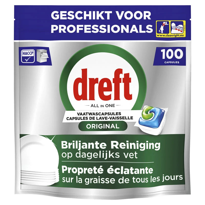 DREFT PROFESSIONAL Original Vaatwastabletten Regular 3x100 stuks