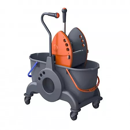 Giotto Duo Mop-Eimer 2x25 Liter mit Pressen und Griff