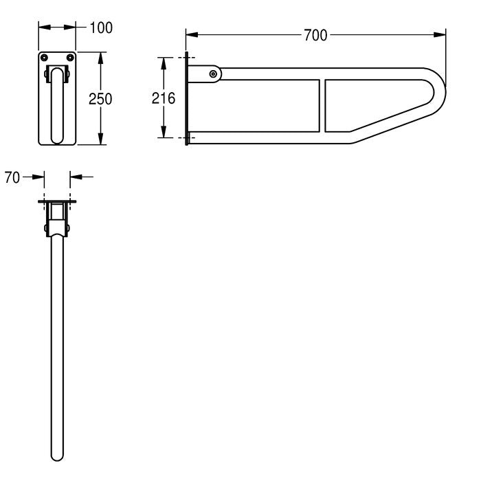 OUTLET KWC CNTX70D - 700 mm