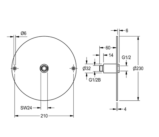 KWC ZAQUA701 Glue flange
