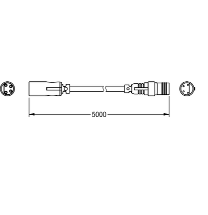KWC ZA3OP0003 AQUA sensor extension cable 4 poles, 5 meters