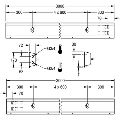 DELABIE AQFU0219 - 3000 mm