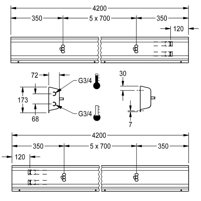 DELABIE AQFU0225 - 4200 mm