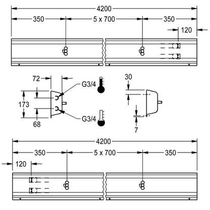 DELABIE AQFU0225 - 4200 mm
