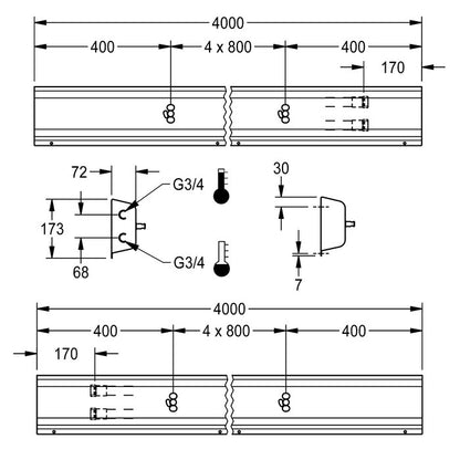 DELABIE AQFU0229 - 4000 mm